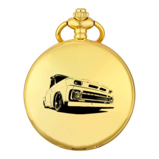 Discover 1965 Chevy C-10 Pickup - stylized monochrome - C 10 - Pocket Watches