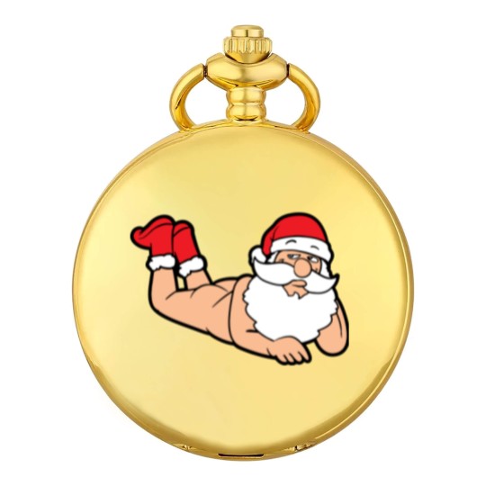 Discover Funny Sexy Santa Claus Xmas Merry Christmas Winter Pocket Watches