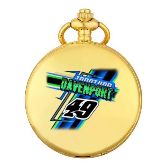 Discover Jonathan Davenport Late Model Dirt Track Blue Racing Graphic Pocket Watches
