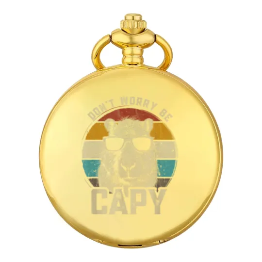 Discover Capybara Dont Be Worry Be Capy funny animal Capybara Lover Pocket Watches