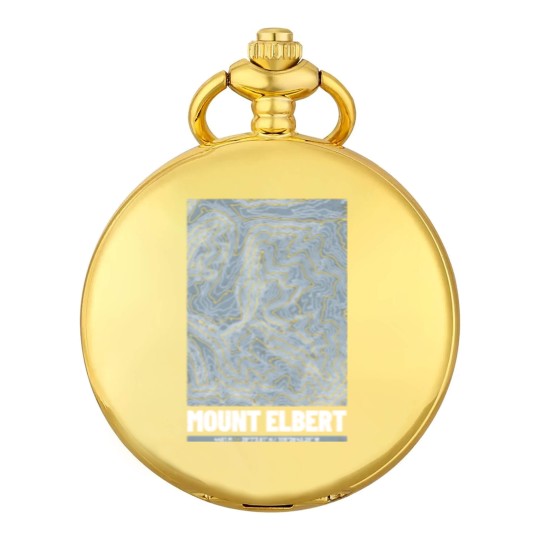 Discover Mount Elbert | Topographic Map (Grunge) Pocket Watches