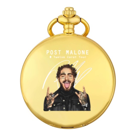 Discover Post Malone 12 Carat Tour Pocket Watches -  Signed Signature Version - Post Malone Unisex Pocket Watches Pocket Watches