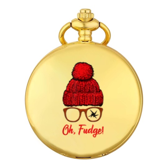 Discover Oh Fudge Funny Christmas Candies Geek Nerd Pocket Watches