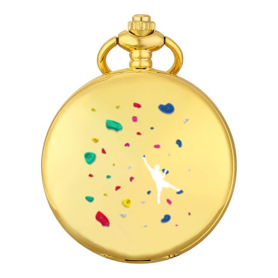 Discover Climbing Boulder Wall Rock Climber Bouldering Pocket Watches