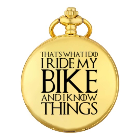 Discover THATS WHAT I DO I RIDE MY BIKE AND I KNOW THINGS Pocket Watches