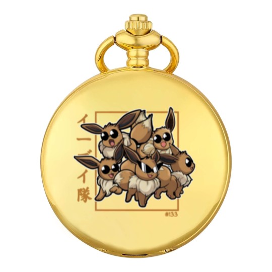 Discover Eevee Squad PKM Pocket Watches Graphic Pocket Watches,  Adult Men Unisex Game Cartoon Anime Japanese Umbreo Pocket Watches