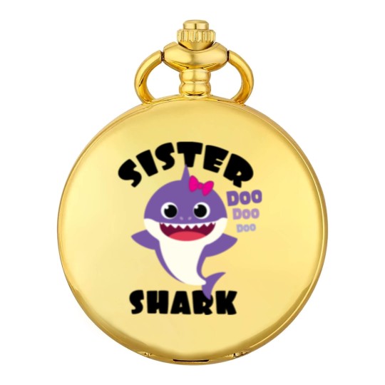 Discover Sister Shark Gift Cute Baby Shark Matching Family Pocket Watches