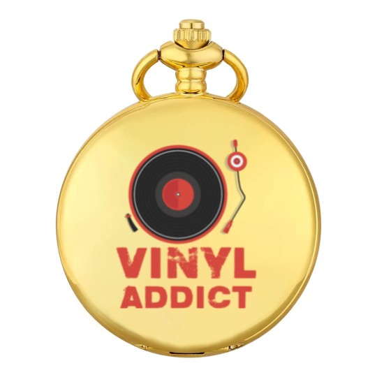 Discover Vinyl Addict Pocket Watches for Vinyl Turntable DJs Pocket Watches