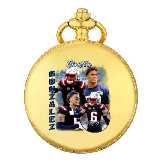 Discover Vintage 90s Graphic Style christian Gonzalez Pocket Watches, Retro American Football Bootleg Gift