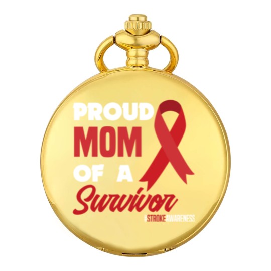 Discover Proud Mom Of A Survivor Stroke Awareness Pocket Watches