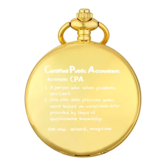 Discover CPA Funny Accountant Gift Idea Pocket Watches