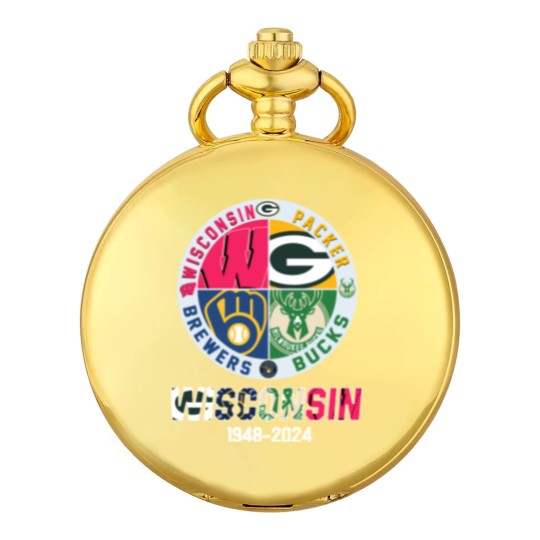 Discover Wisconsin And Packers And Brewers And Bucks Wisconsin Sport 1948 2024 Garden Flag Pocket Watches