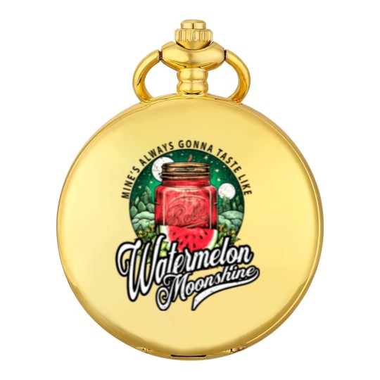 Discover Watermelon Moonshine Retro Country Music Pocket Watches