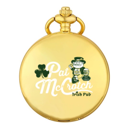 Discover Pats Mccrotch Irish Pub Leprechaun Funny St Patricks Day Pocket Watches
