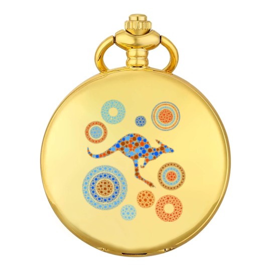 Discover Aboriginal Dot Art Kangaroo Color - Kangaroo - Pocket Watches
