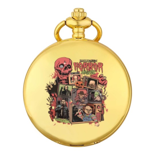 Discover Retro Horror Night  Pocket Watches, Halloween Pocket Watches, Vintage 90s Halloween Movies