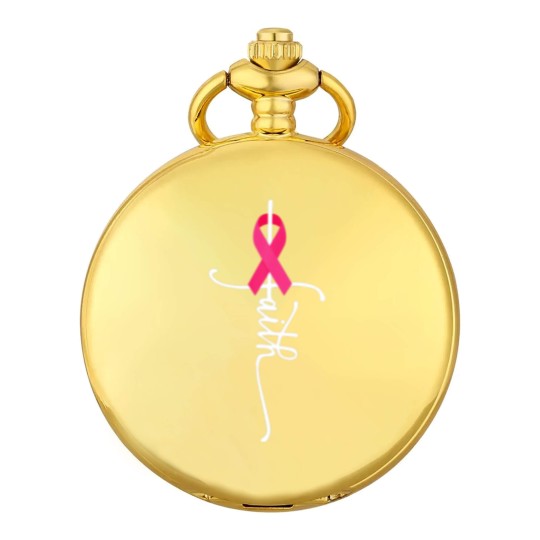 Discover Breast Cancer Faith Breast Cancer Awareness Pocket Watches