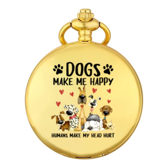 Discover dogs make me happy humans make my head hurt Pocket Watches