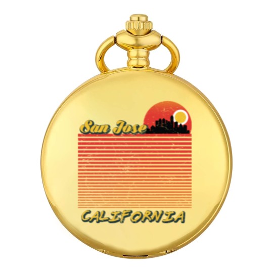 Discover Vintage San Jose City California Downtown Skyline Pocket Watches