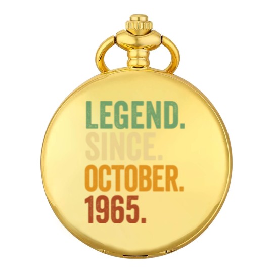 Discover Retro 1965 Birthday October Born Legend Since 1965 Pocket Watches