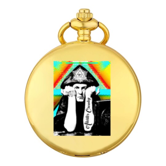 Discover Aleister Crowley Psychedelic Art Print Design - Aleister Crowley - Pocket Watches