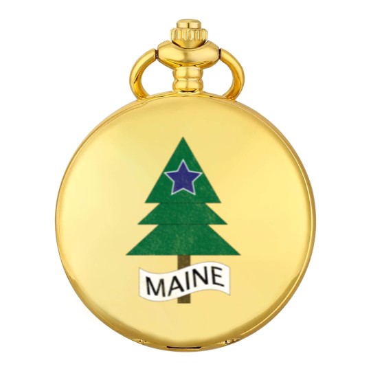 Discover 1901 Maine State Flag Remix Distressed Vintage - Maine - Pocket Watches