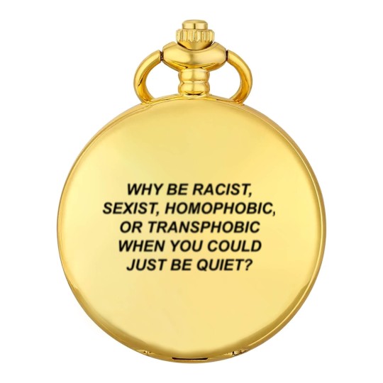 Discover Frank Ocean Pocket Watches - Why Be Racist Just Be Quiet 100% Cotton - Activist Pocket Watches