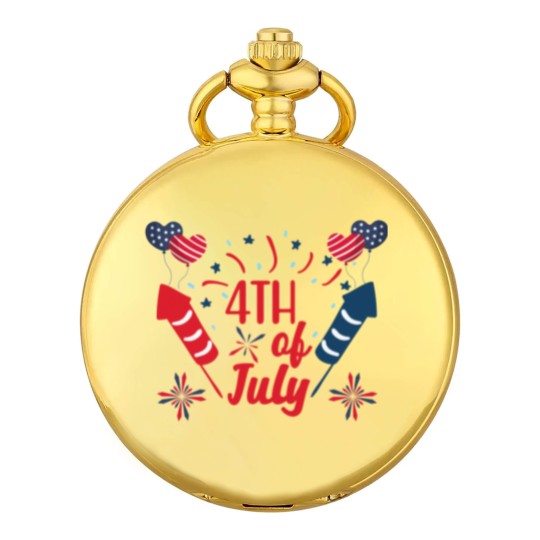 Discover 4th of July Fireworks Red White Blue Patriotic Pocket Watches