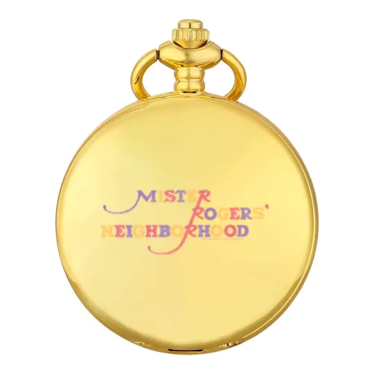 Discover Mister Rogers Colorful Logo Charcoal Pocket Watches