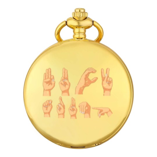 Discover ASL American Sign Language Fuck Trump Funny Pocket Watches
