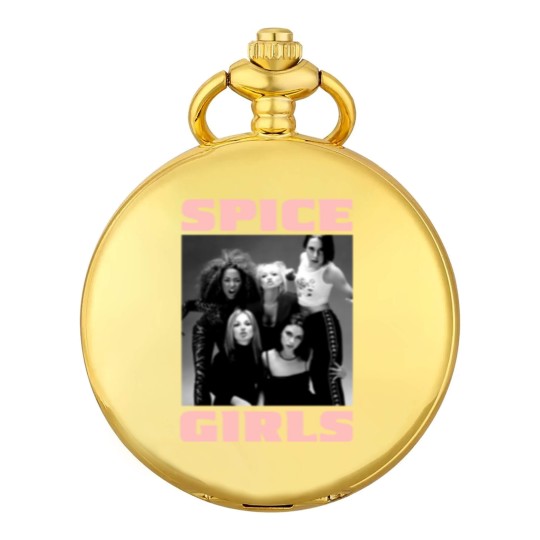 Discover Vintage 90s Spice Girls Graphic Unisex Black Pocket Watches