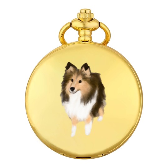Discover Sheltie Cute Sheltie Drawing Pocket Watches