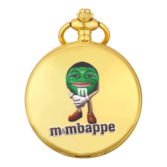 Discover M&Mbappe Kylian Mbappe Funny Meme Pocket Watches,  Mbape Football Parody Fan Gift