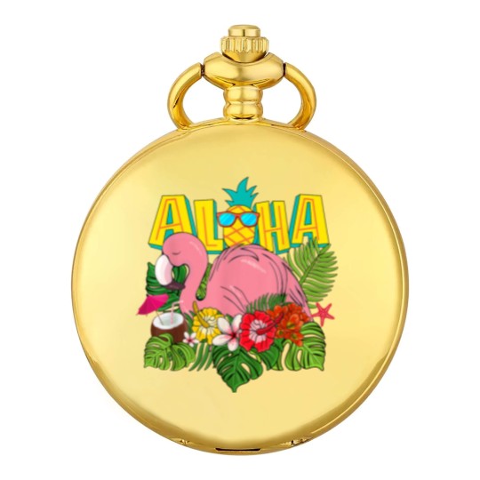 Discover Aloha Hawaii Pocket Watches Hawaiian Flamingo Kids Teen Pocket Watches