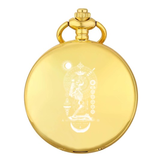 Discover Praying Pocket Watches BLACK SUN Praying Skeleton - Occult Sacred Geometry