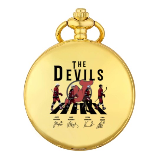 Discover Devils Walking Abbey Road Signatures Ice Hockey Pocket Watches, New Jersey Vintage