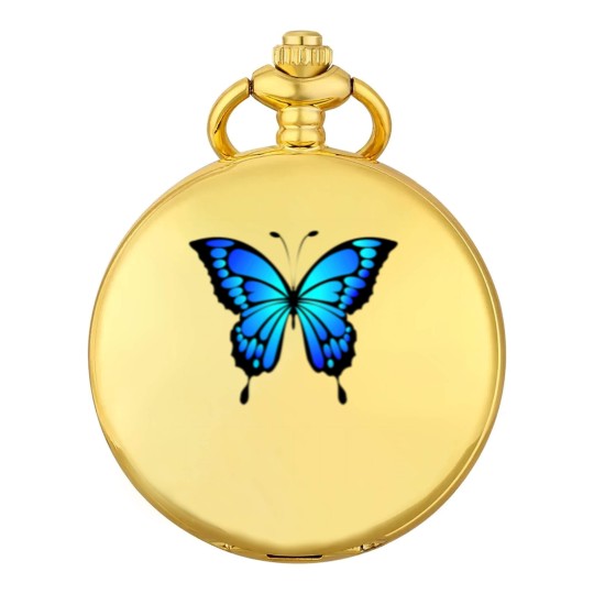 Discover blue butterfly Pocket Watches