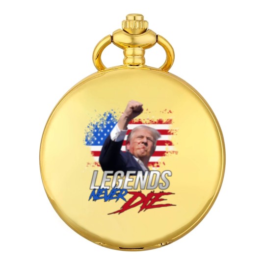 Discover Trump Legends Never Die Dark Pocket Watches, Trump Fight 2024 Pocket Watches
