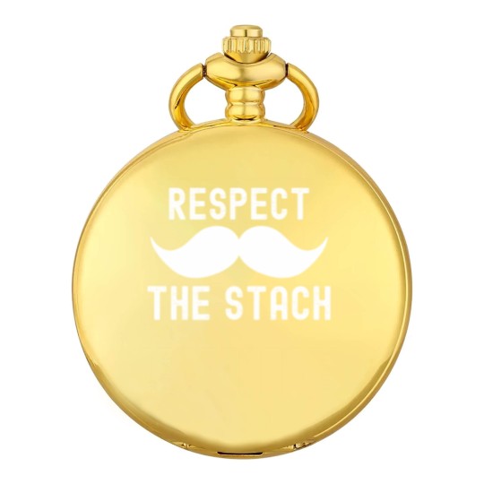 Discover funny mustache respect the stache t Pocket Watches