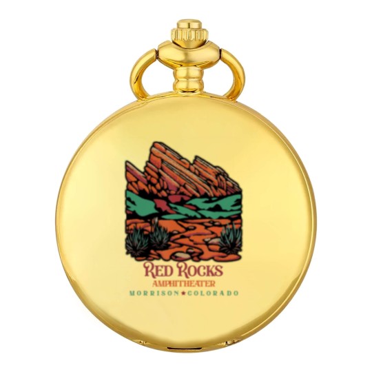 Discover red rocks amphitheater morrison colorado poster art Pocket Watches
