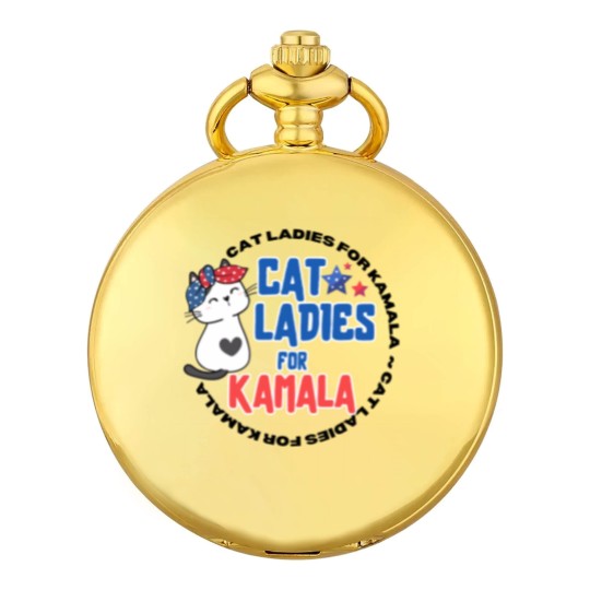 Discover Cat Lady For Kamala Pocket Watches, Childless Cat Ladies, Kamala Harris 2024 Pocket Watches
