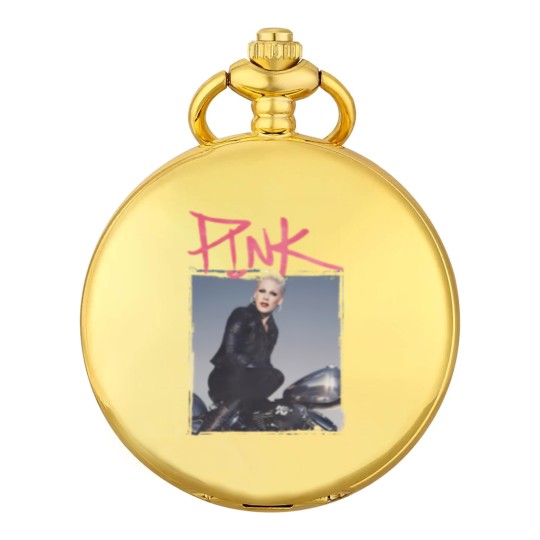 Discover Pink P!nk Bootleg Vintage Pocket Watches, Pink Singer Merch Pocket Watches, Pink On Tour Graphic Pocket Watches