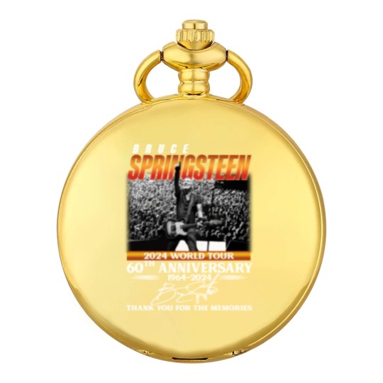 Discover Bruce Springsteen 2024 Tour Pocket Watches, Bruce Springsteen 60th Anniversary Pocket Watches