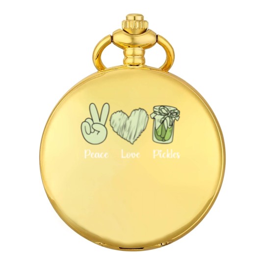 Discover Funny Pickle Pocket Watches, Peace Love Pickles Pocket Watches