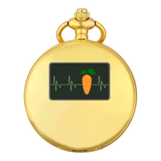 Discover Carrot Hearbeat Cool Carrot Design Pocket Watches
