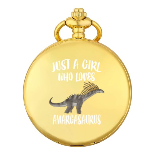 Discover Just A Girl Who Loves Amargasaurus Dinosaur Pocket Watches