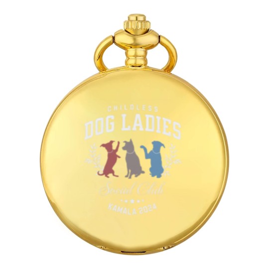 Discover Childless Dog Lady Kamala Pocket Watches, Kamala Harris President 2024 Pocket Watches