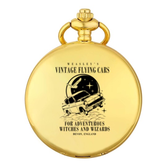 Discover Vintage Flying Car Pocket Watches, Potter Gifts, Weasley Pocket Watches
