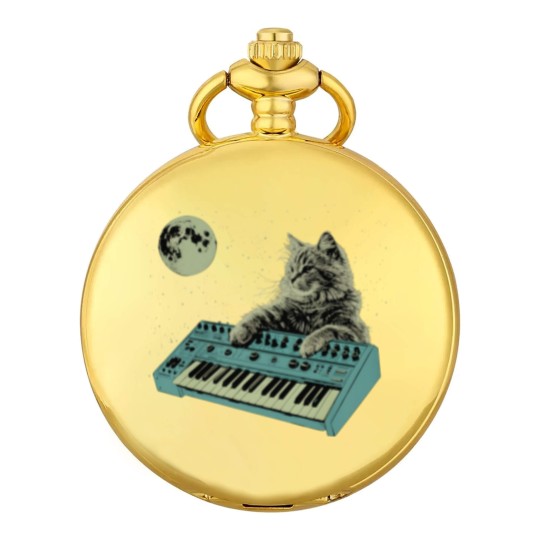 Discover Synthesizer Cat In Space Pocket Watches