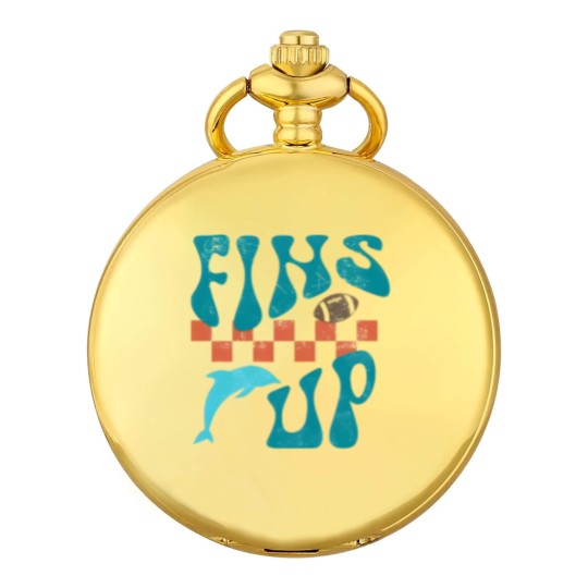 Discover Fins Up Pocket Watches  Retro Miami Football Pocket Watches Game Day Pocket Watches Miami Sports Go Fins